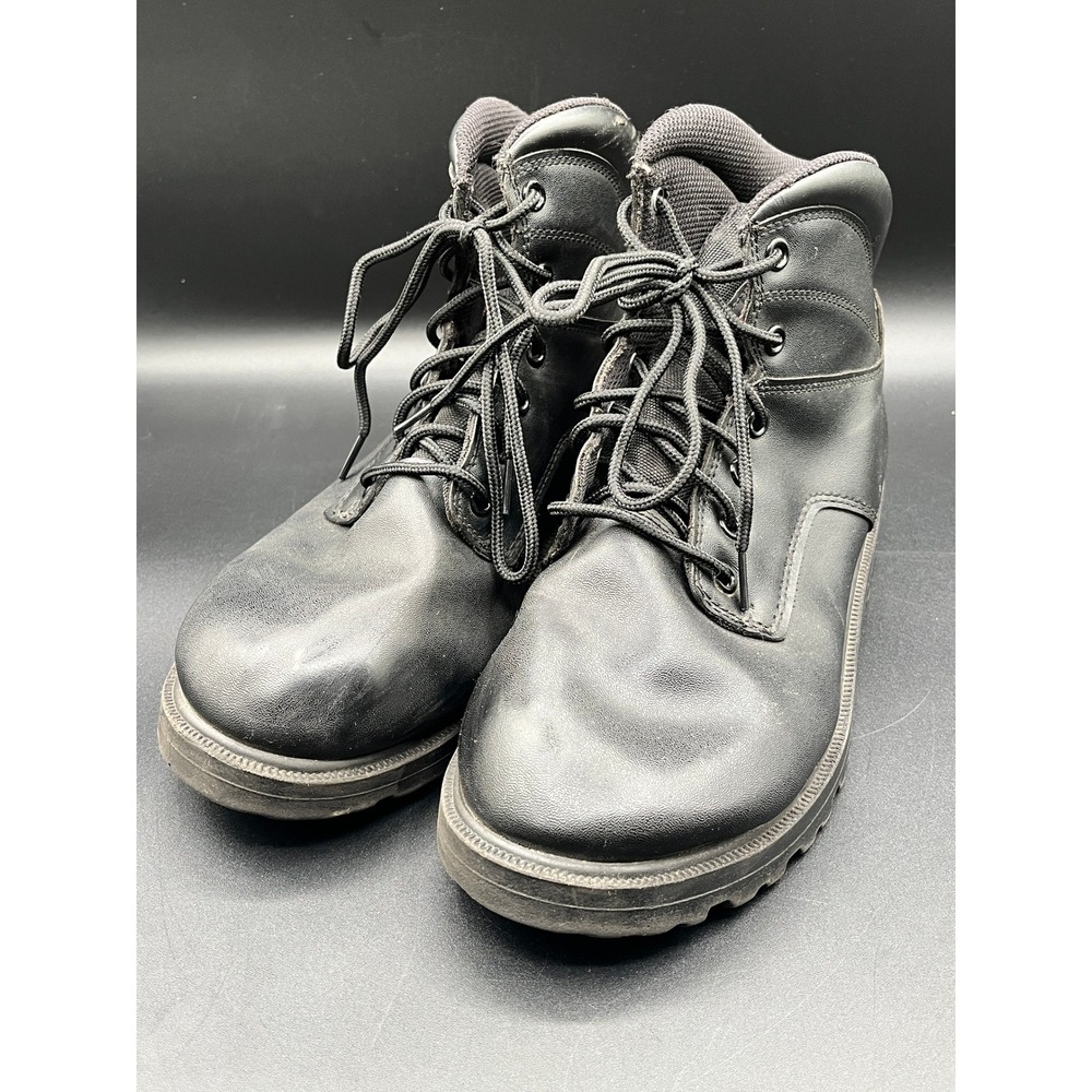 Brahma Mens Black Work Boots Slip Oil Resistant Synthetic Size 7W BR0340101 Wide